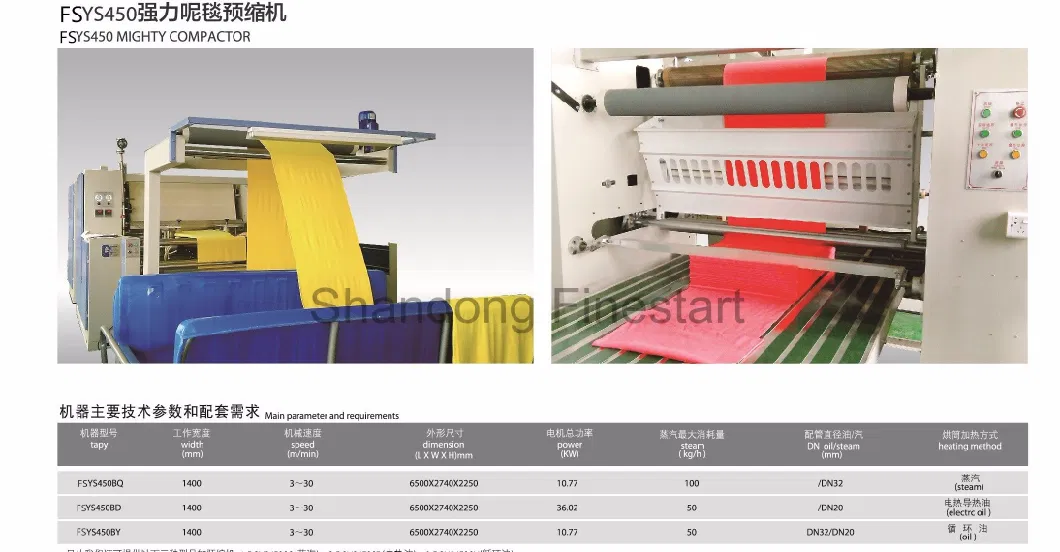 Open Width Compactor / Sanforizing Machine / Preshrinking Machine/3in1 Textile Machine / Stenter& Compactor& Dryer in One Machine